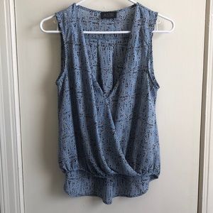 ASTR Surplice Wrap Sleeveless Top